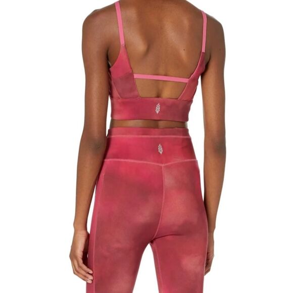 Nwt Free People FP Movement Reversible Beat The Heat Bra Wild Raspberry/Fig XS - Picture 3 of 7